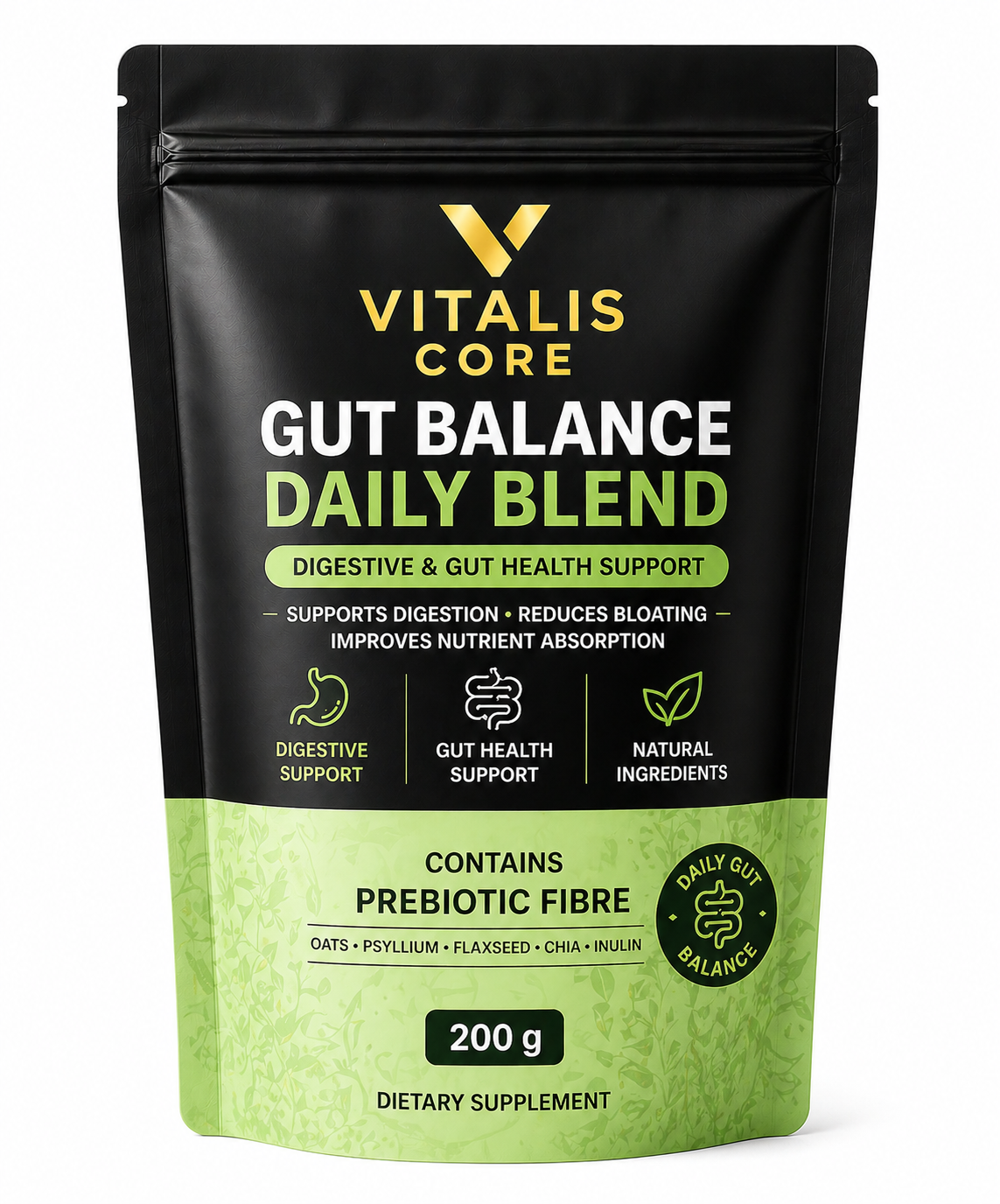 Vitalis Core Gut Balance Daily Blend – Digestive & Gut Health Support (200 g)