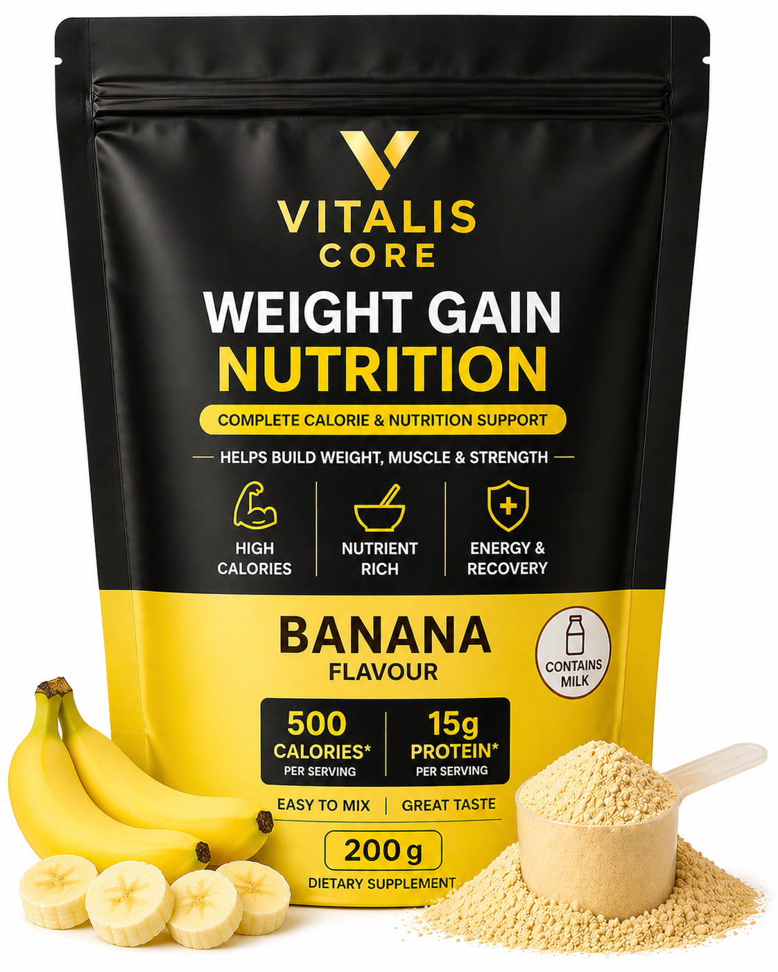 Vitalis Mass Plus – Weight Gain Nutrition Powder (200 g)