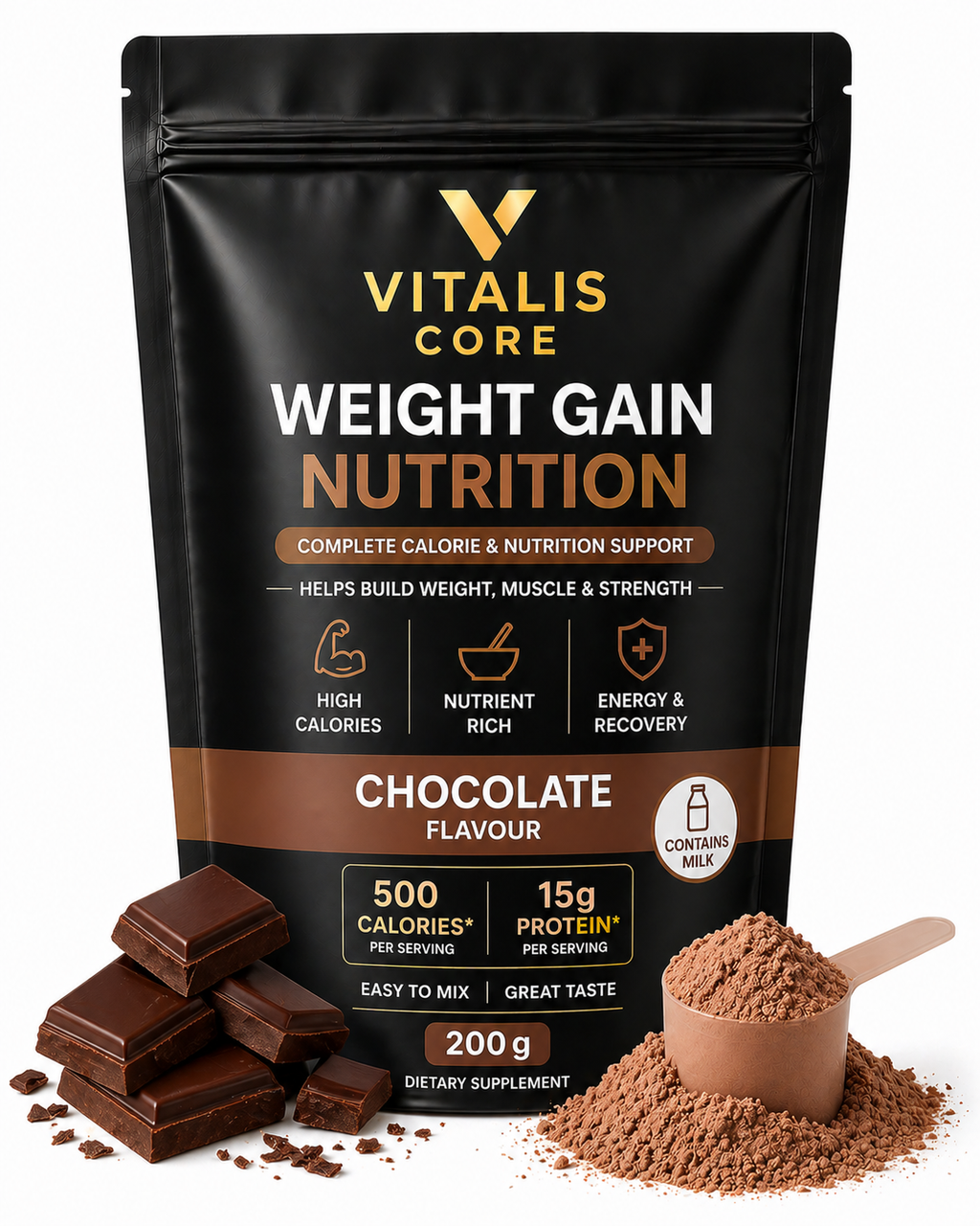 Vitalis Mass Plus – Weight Gain Nutrition Powder (200 g)