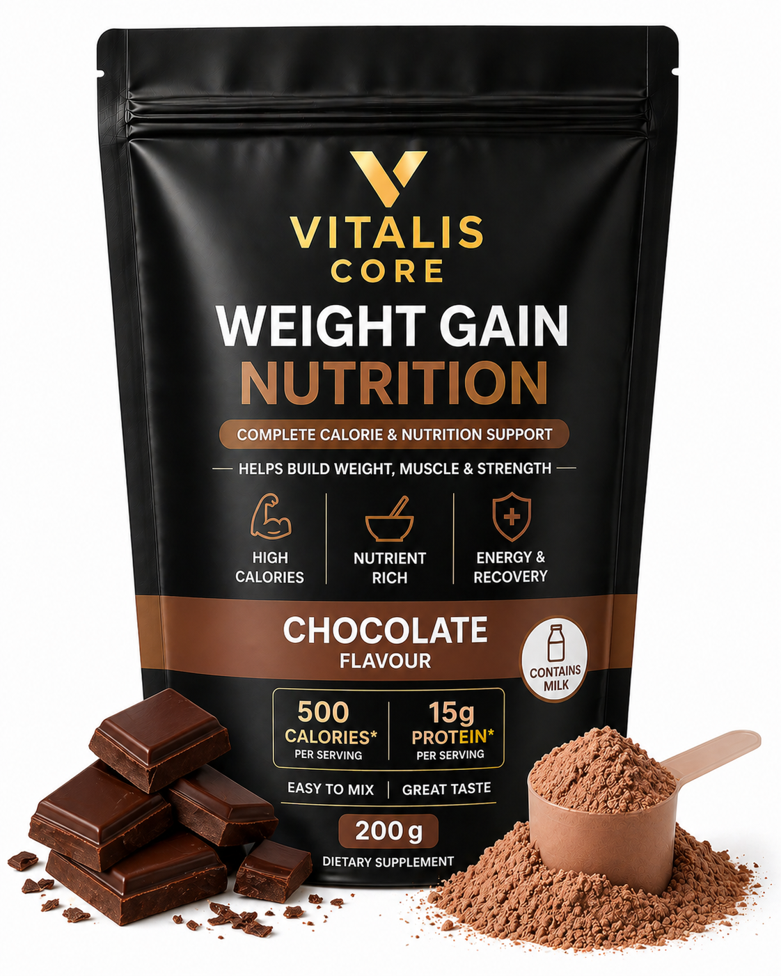 Vitalis Mass Plus – Weight Gain Nutrition Powder (200 g)