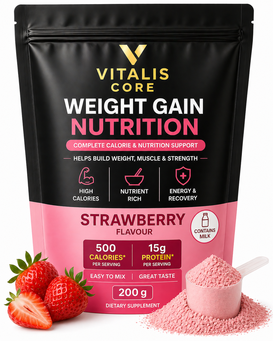 Vitalis Mass Plus – Weight Gain Nutrition Powder (200 g)